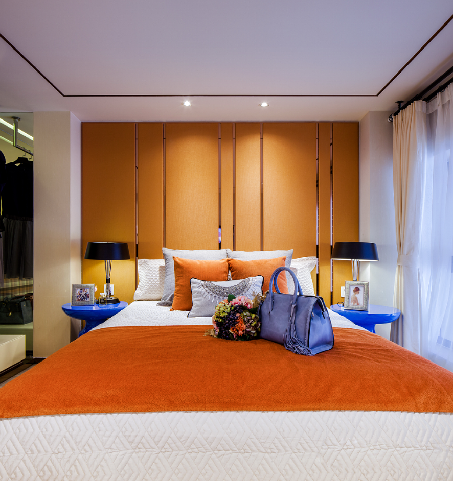 龍湖九里晴川-現(xiàn)代簡約-臥室設計效果圖