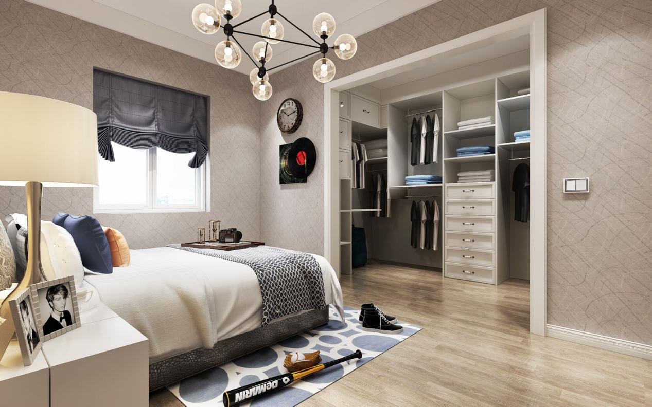 龍湖九里晴川-現(xiàn)代簡約-臥室設(shè)計效果圖